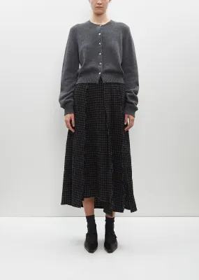 Paneled Pleated Skirt — Black / Grey