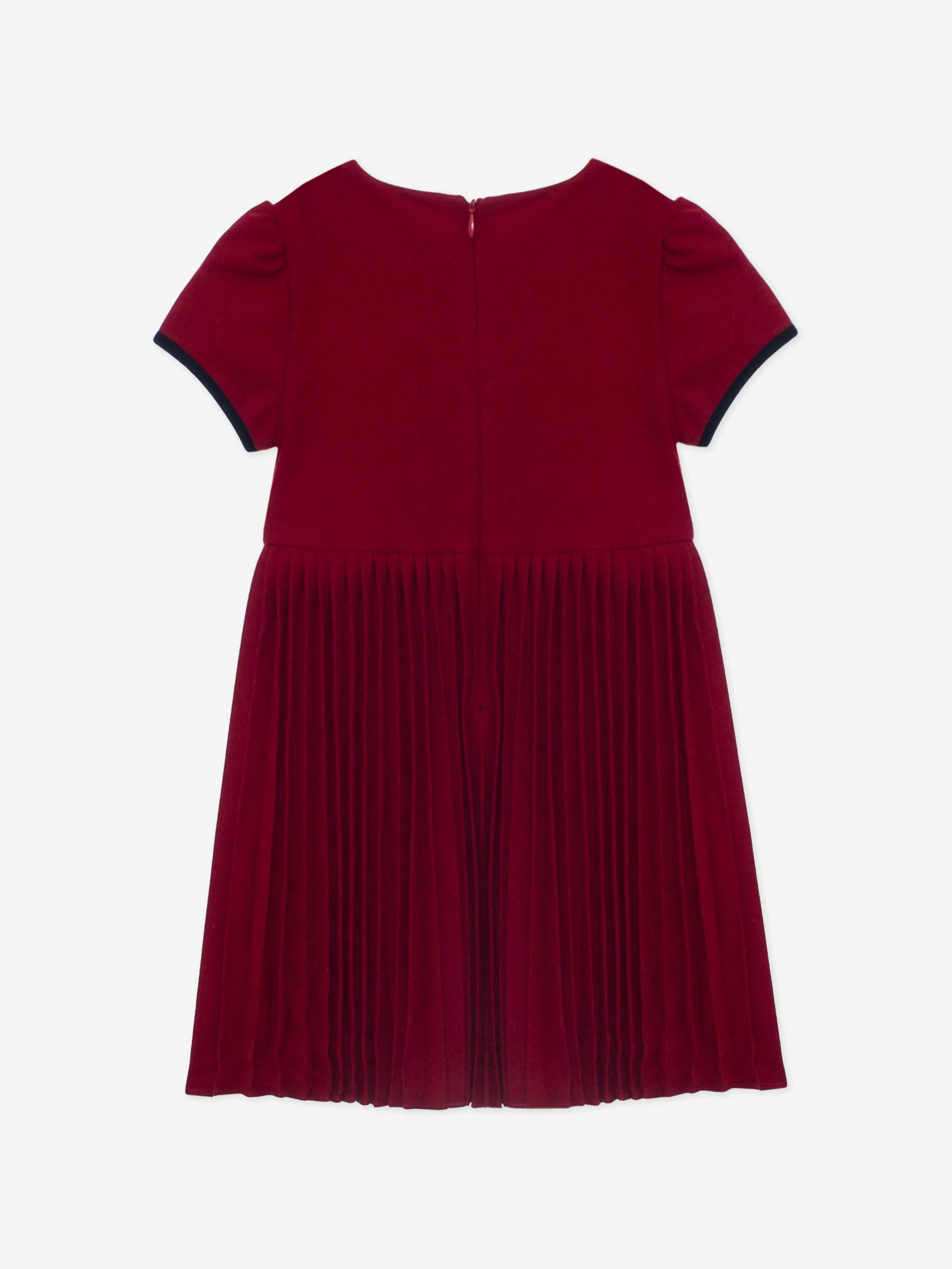 Patachou Girls Pleated Bow Dress in Red