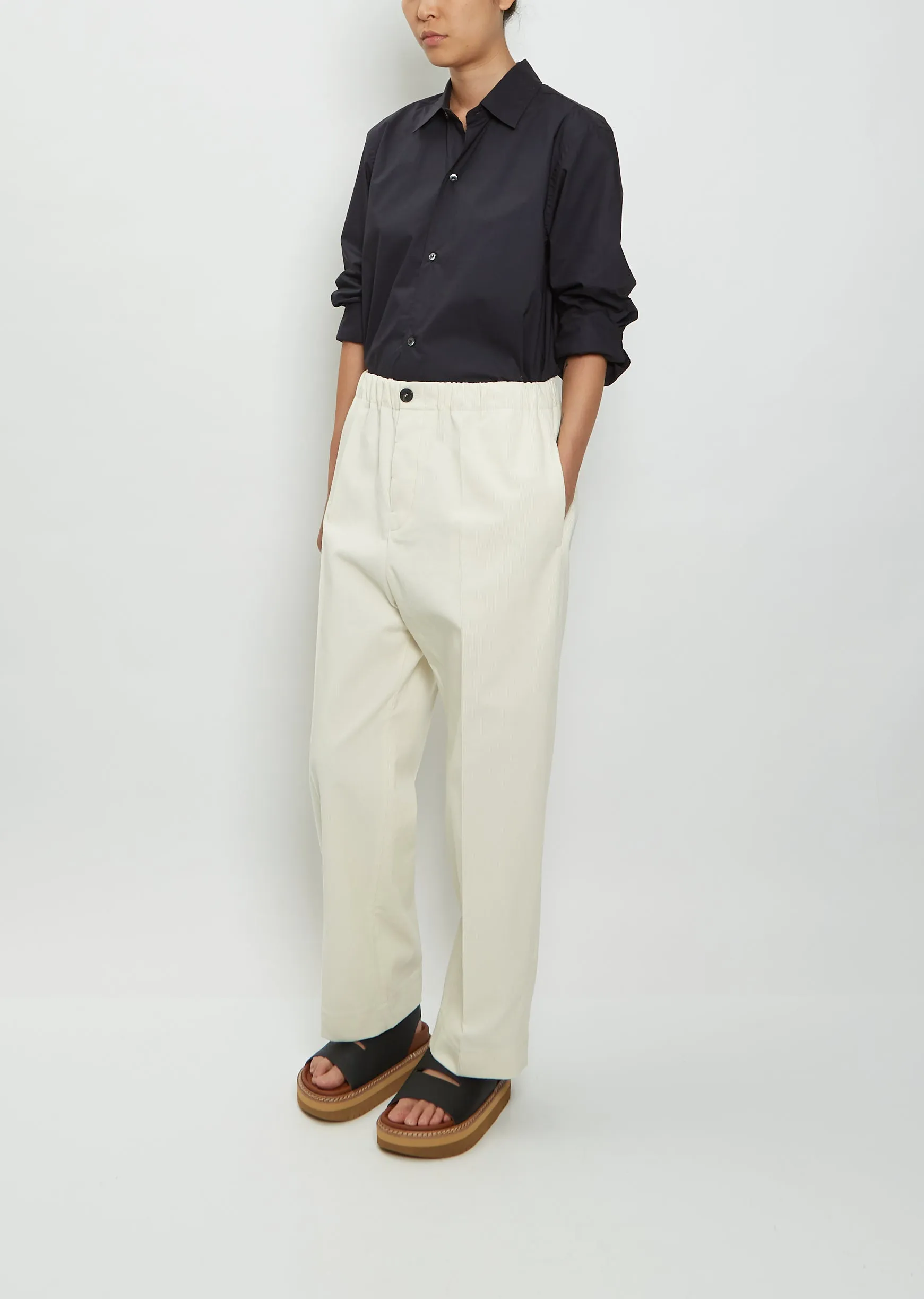 Pipers Classic Elastic Pant — Winter White