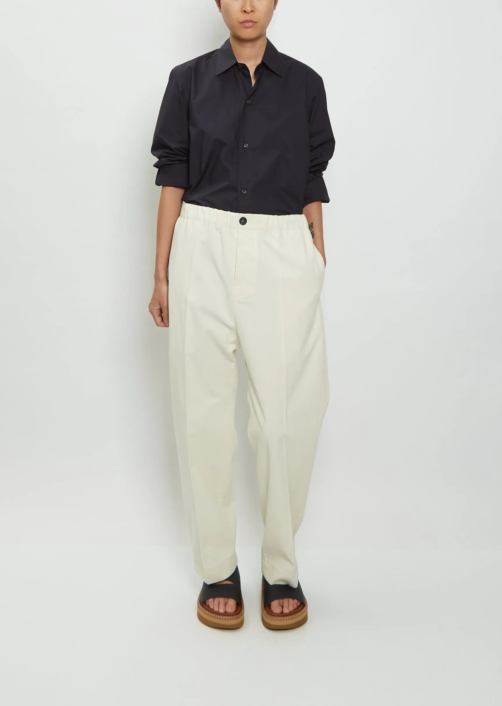 Pipers Classic Elastic Pant — Winter White