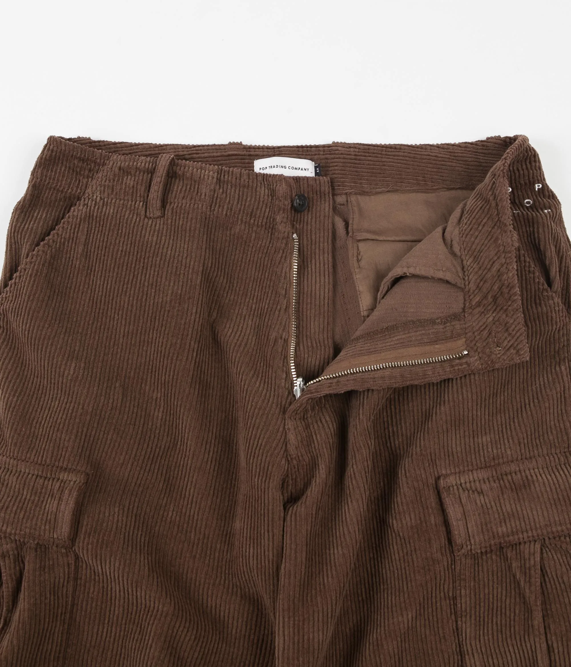 Pop Trading Company Cord Cargo Pants - Brown