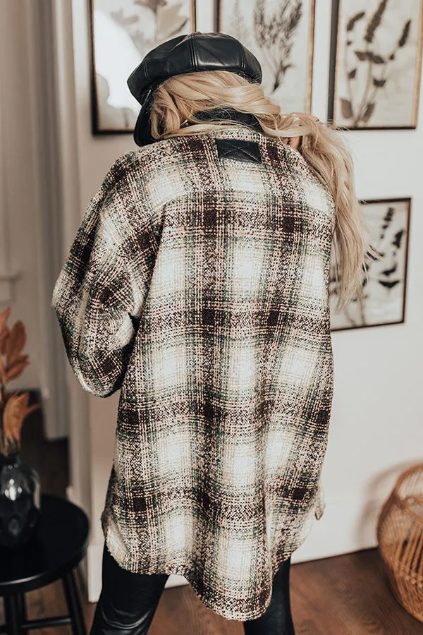 Practice Makes Perfect Plaid Jacket In Brown