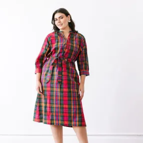 Que Paso Plaid Tejate Dress