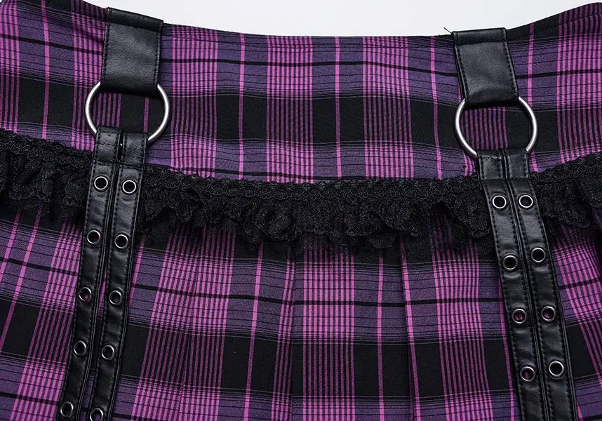 Quinn Tartan [Magenta/Black] | MINI SKIRT