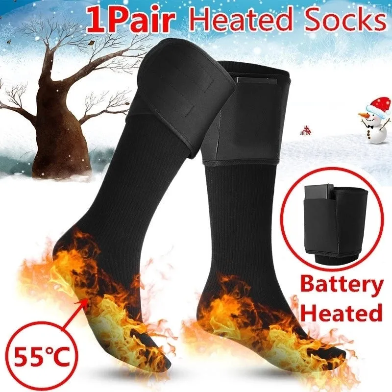 Sidiou Group Heating Socks Men Women Winter Foot Warmer Electric Socks Warming Ski Socks Guard Without Battery