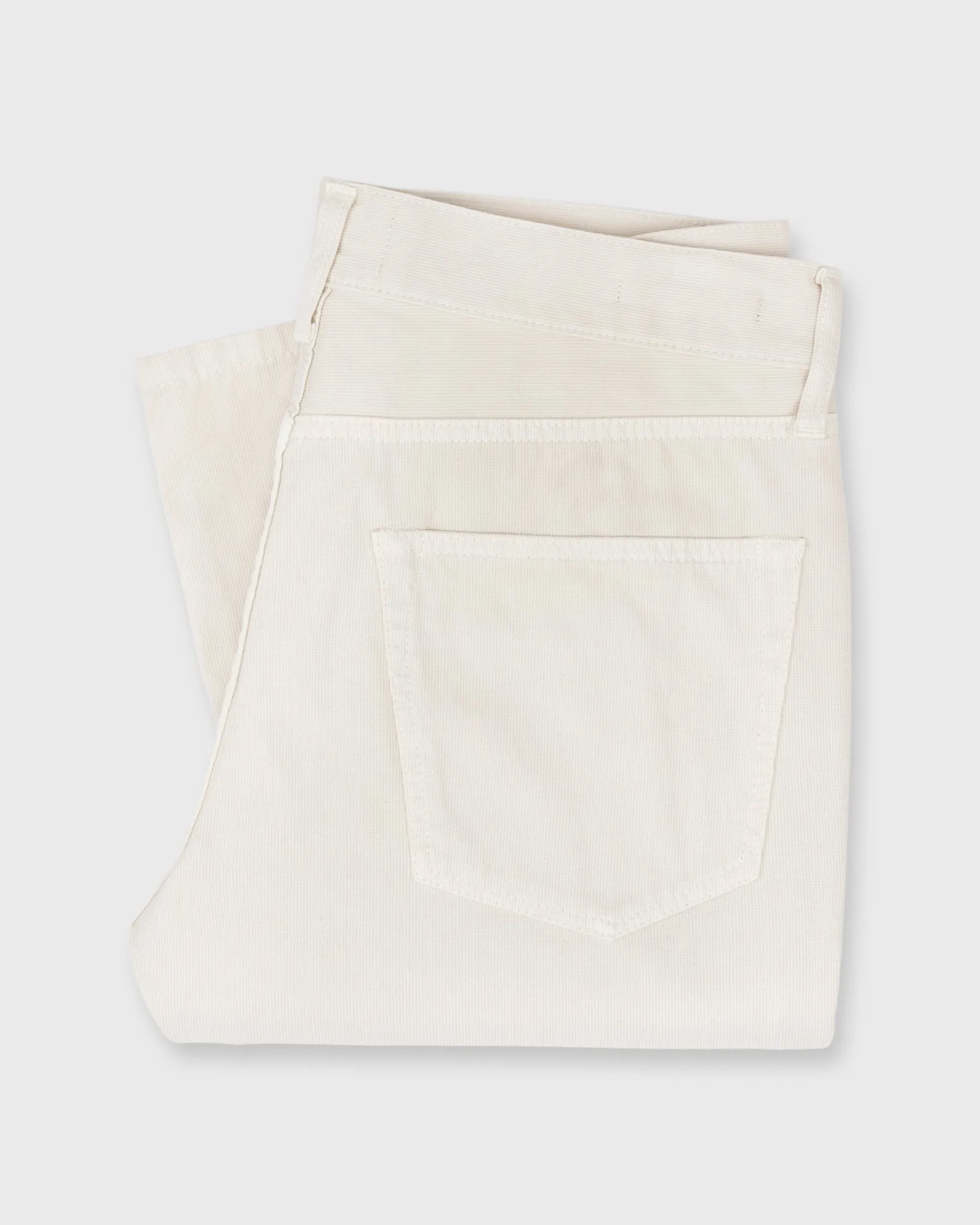 Slim Straight 5-Pocket Pant in Stone Bedford Cord