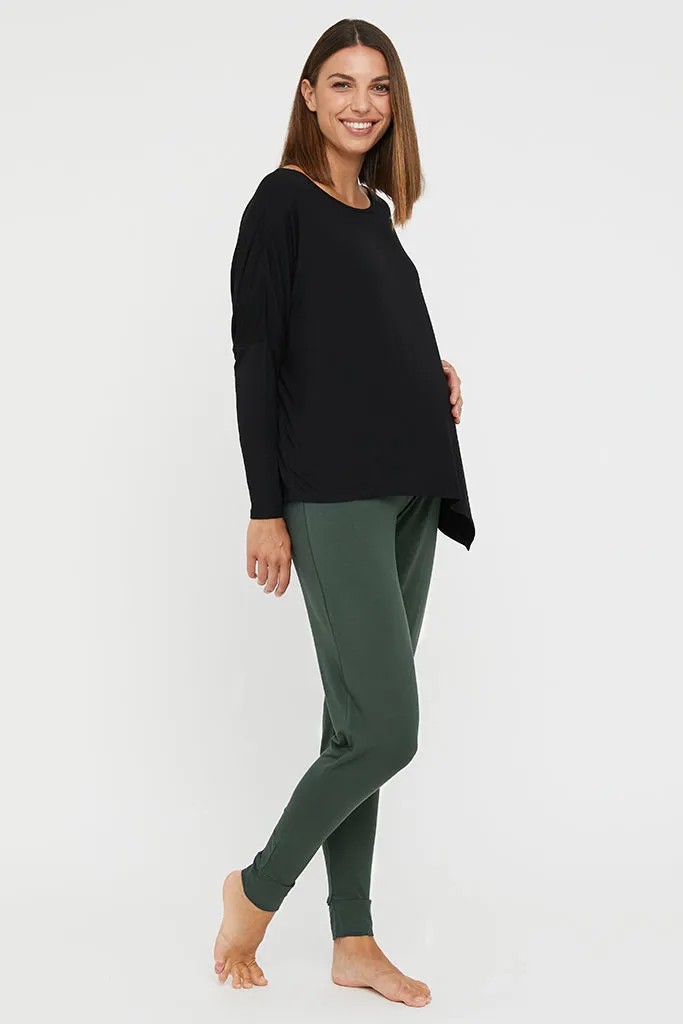 Softline Slouch Maternity Pants - Forest