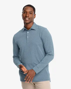 Southern Tide Men's Ryder Long Sleeve Performance Polo Shirt / Insignia Blue