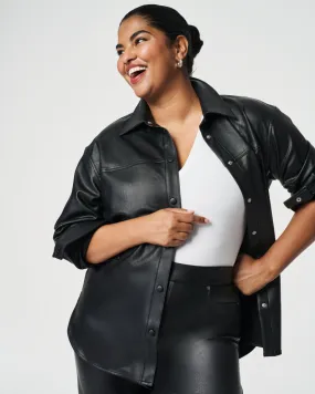 Spanx Leather-Like Oversized Shacket