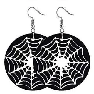 Spooky Fun Halloween Leather Earrings - Pumpkin, Cat, Skeleton & more