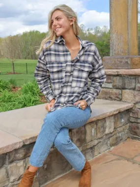 SS Shacket - Navy Plaid