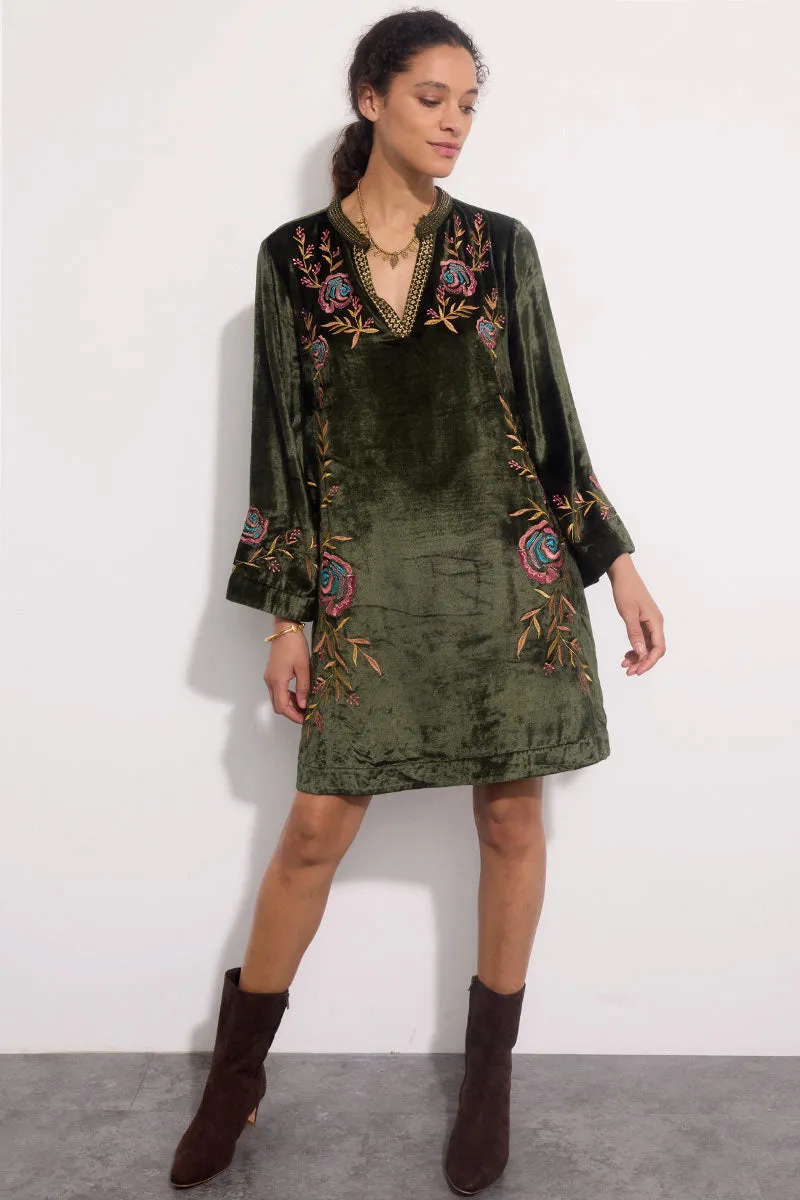 Talia Floral Embroidered Dress