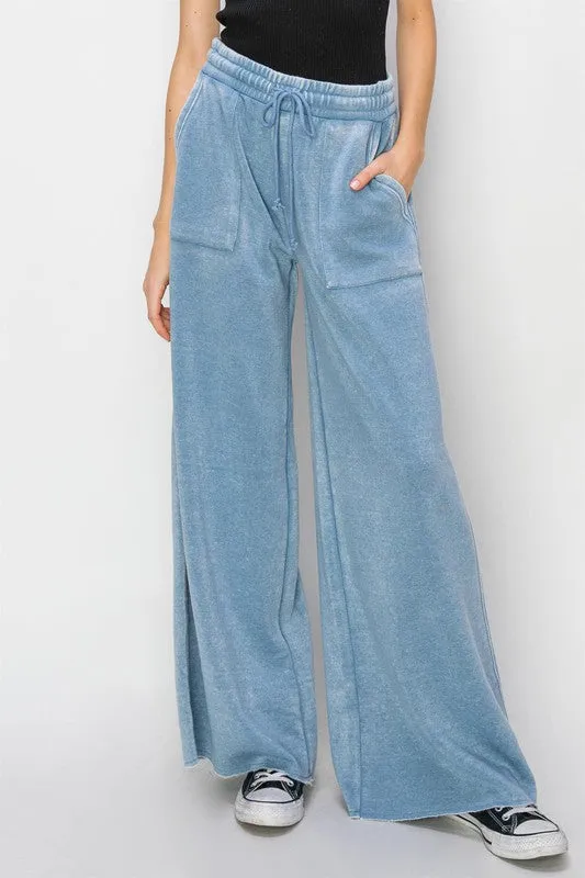 TEEK - High Rise Wide Leg Drawstring Pants