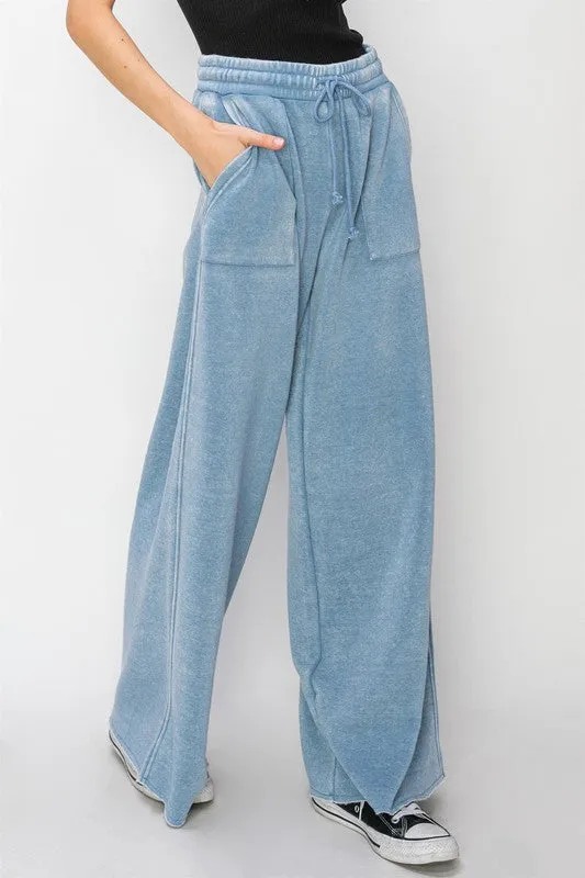 TEEK - High Rise Wide Leg Drawstring Pants