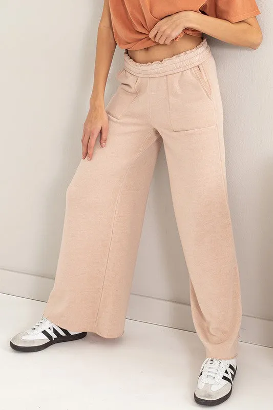 TEEK - High Rise Wide Leg Drawstring Pants