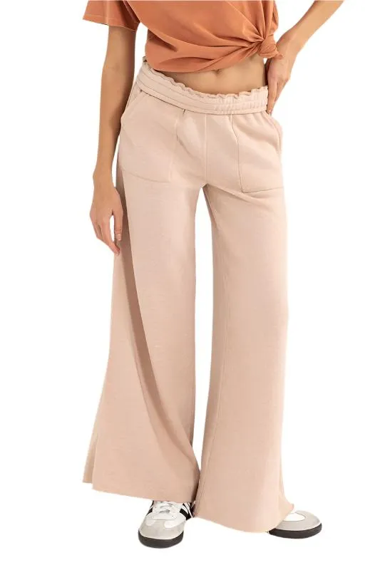 TEEK - High Rise Wide Leg Drawstring Pants