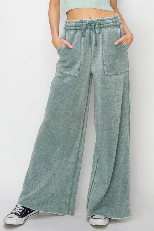 TEEK - High Rise Wide Leg Drawstring Pants