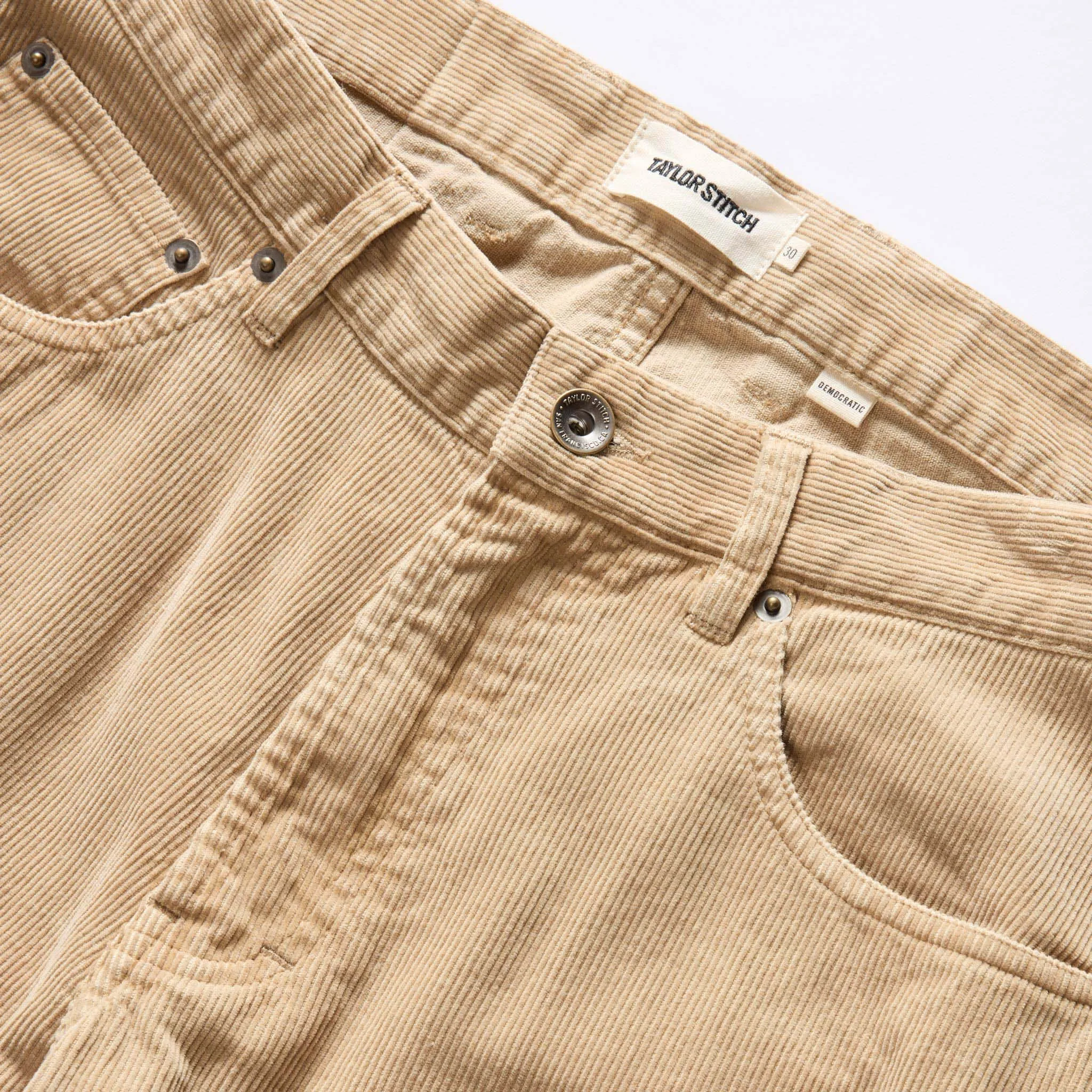 The Democratic All Day Pant in Light Khaki Cord