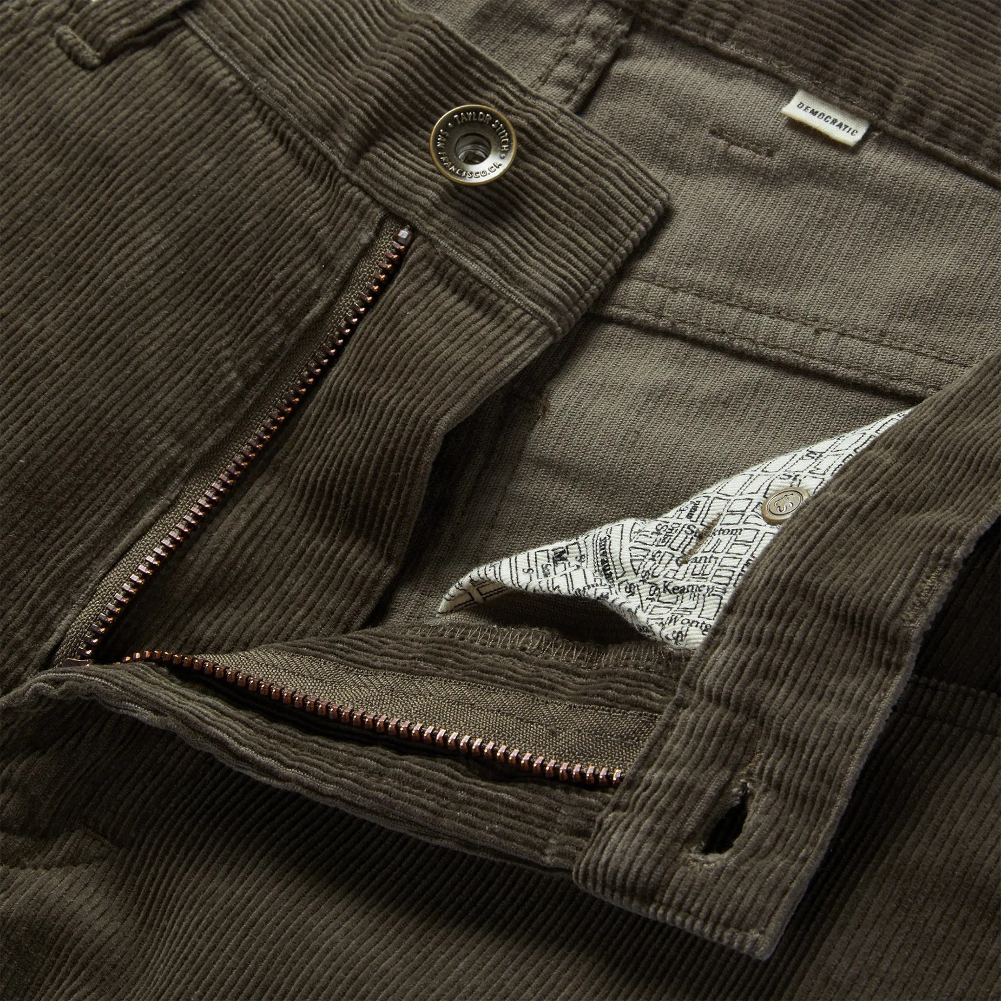 The Democratic All Day Pant in Walnut Cord