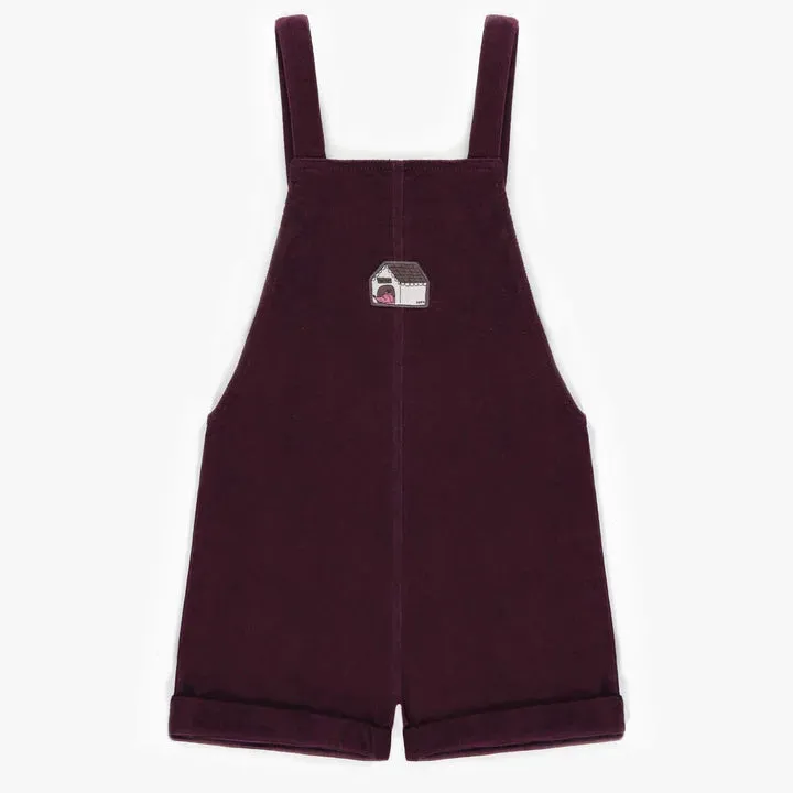 The Franni Overall Cord Shorts Romper - KIDS