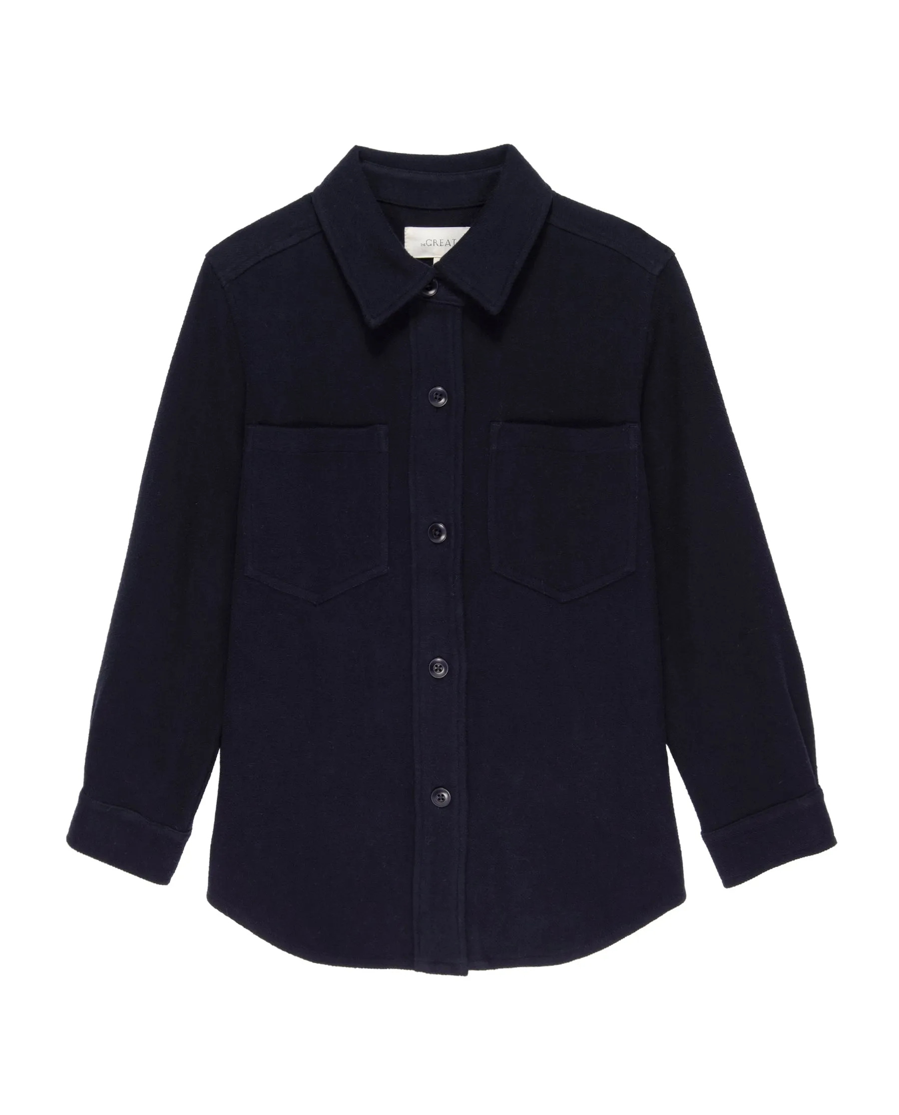 The Great - The Craftsman Shirt Jacket In Navy