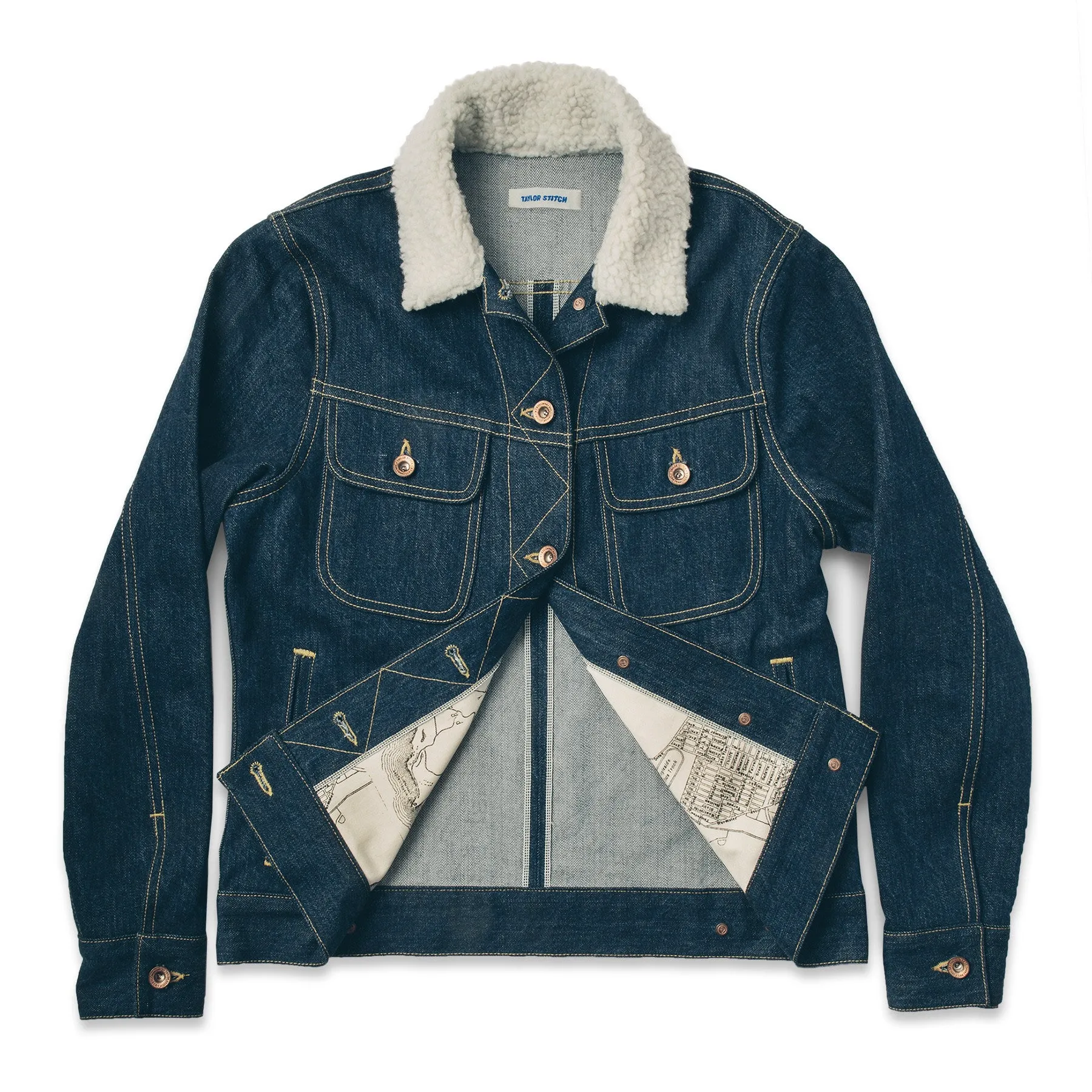 The Pacific Jacket in Sea Washed Selvage Denim