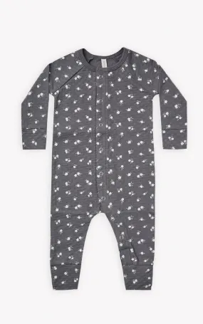 The Pointelle Long John - Dark Floral - BABY