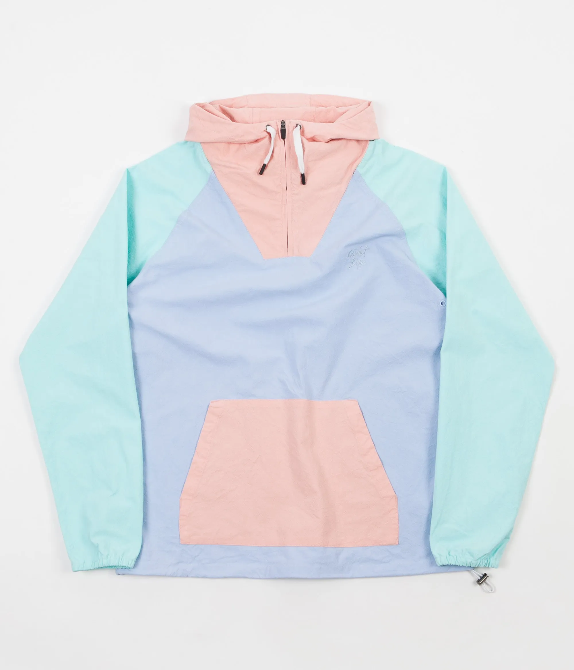 The Quiet Life Boardwalk Windy Pullover Jacket - Periwinkle / Mint / Peach