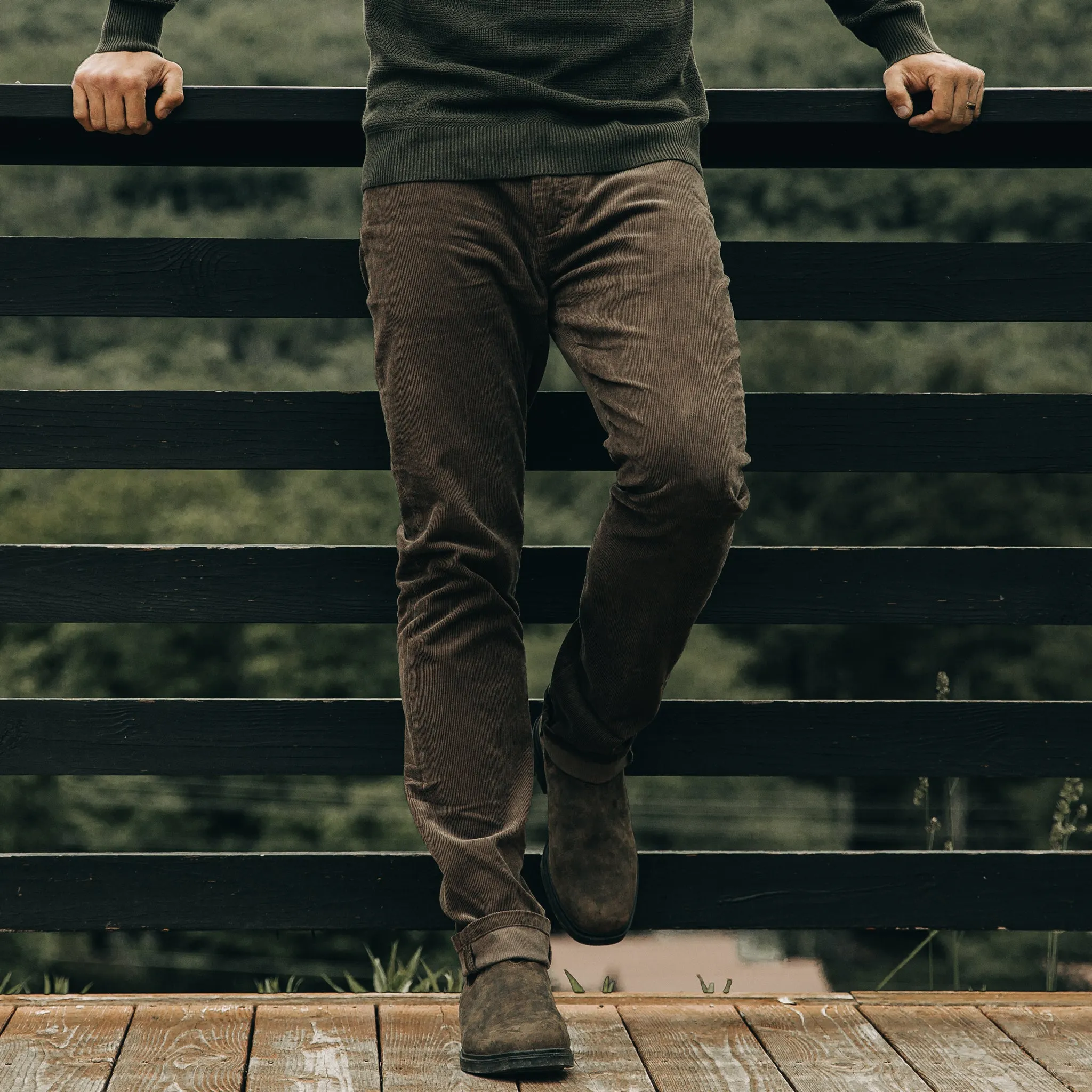 The Slim All Day Pant in Walnut Cord