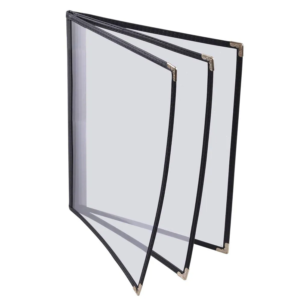 TheLAShop 8-1/2"x14" Clear Restaurant Menu Cover Folder 6 View 30ct/pk