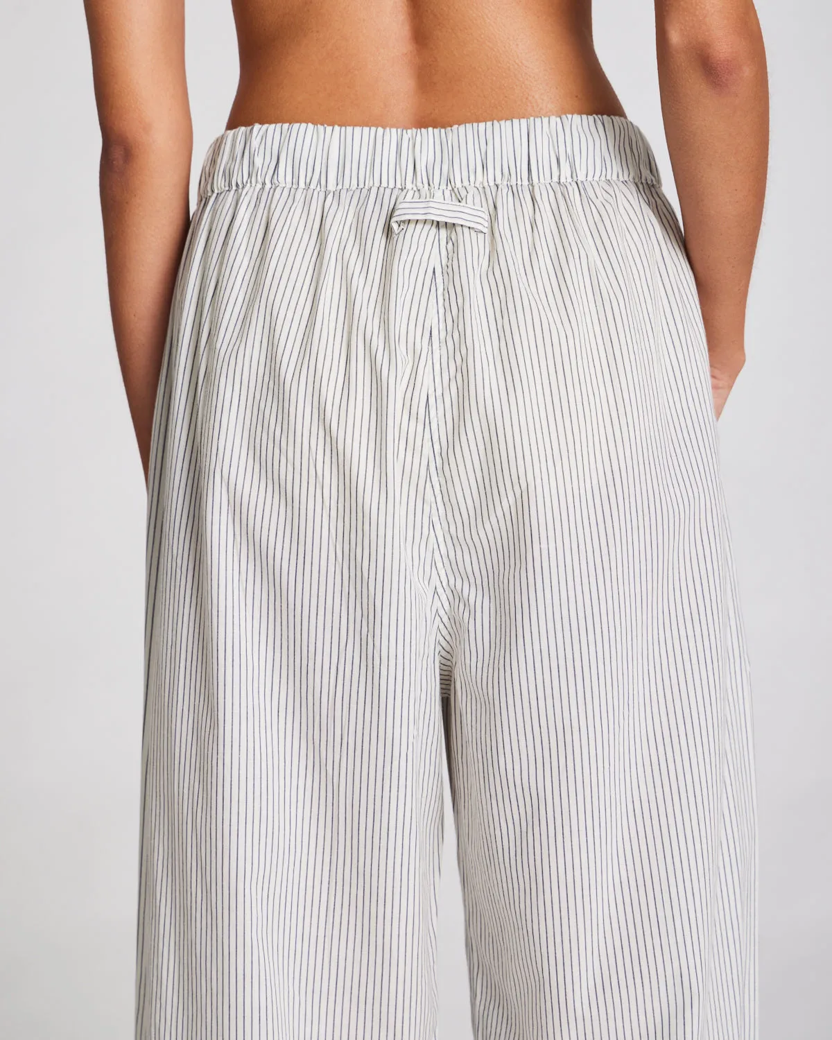 Thilde Pant Cotton Voile - Denim Blue Stripe