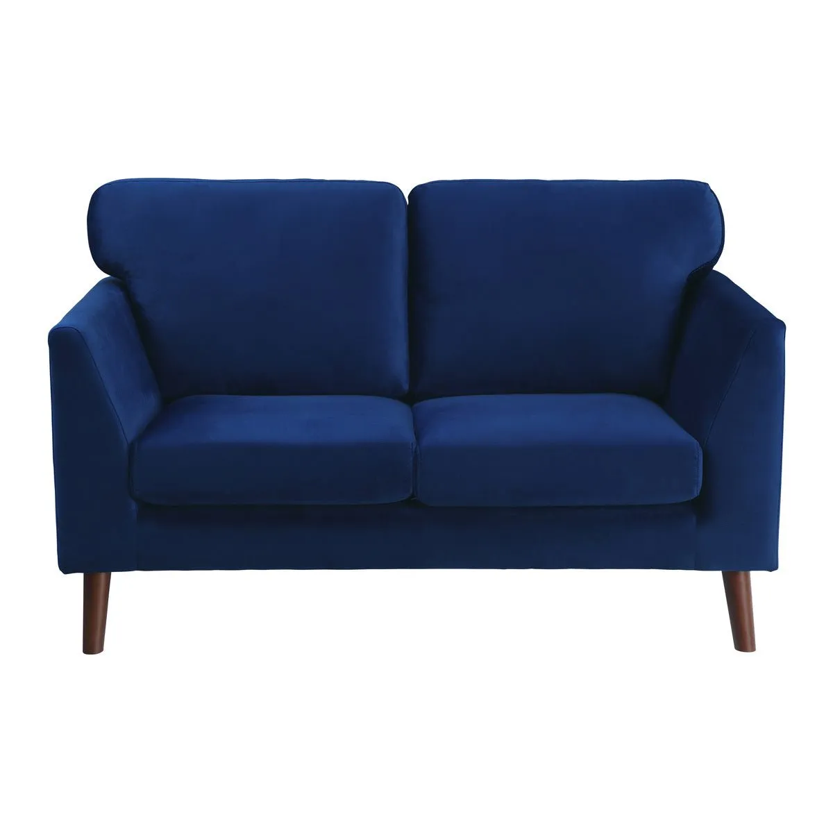 Tolley Collection Blue Velvet Fabric Loveseat