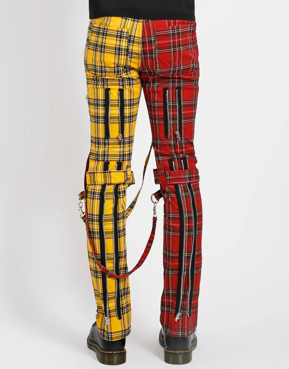 Tripp NYC Split Leg Plaid Bonage Pants