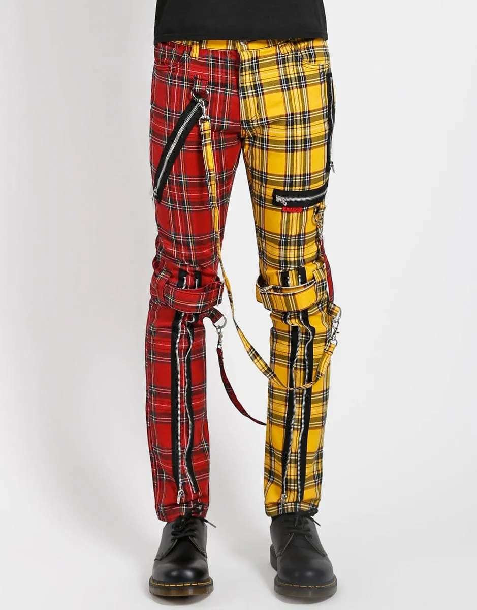 Tripp NYC Split Leg Plaid Bonage Pants