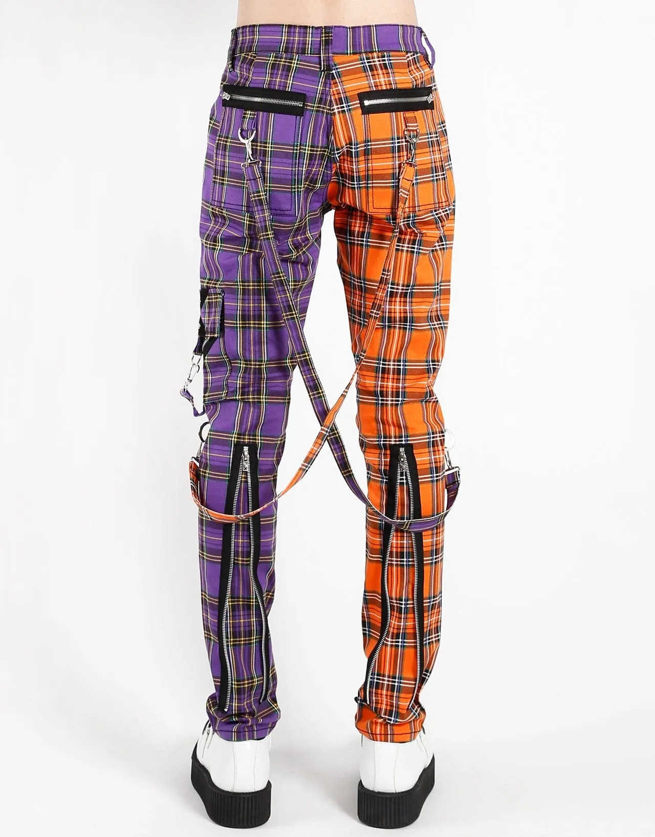 Tripp NYC Split Leg Plaid Bonage Pants