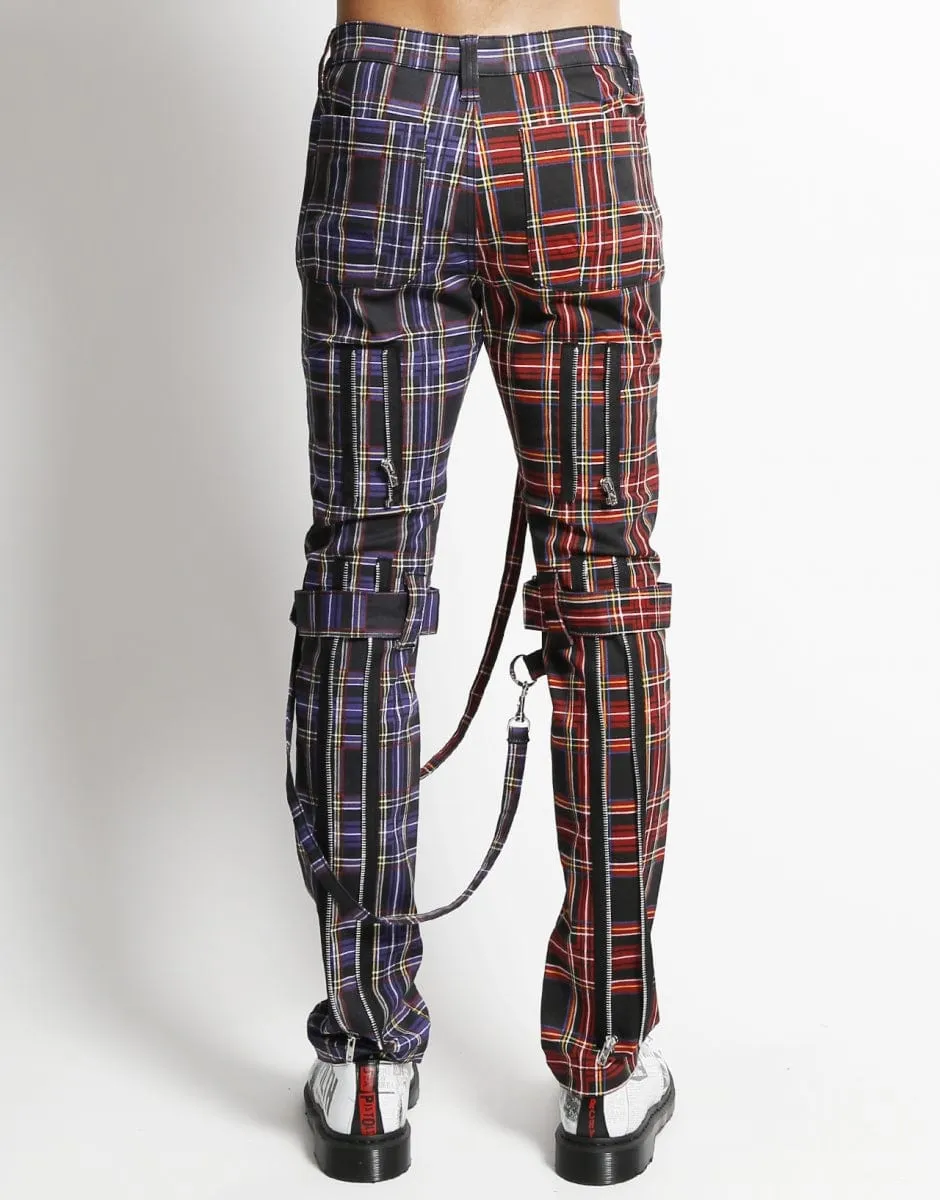 Tripp NYC Split Leg Plaid Bonage Pants