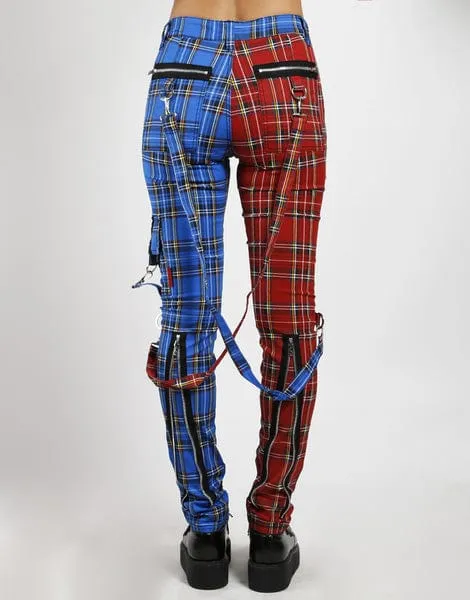 Tripp NYC Split Leg Plaid Bonage Pants