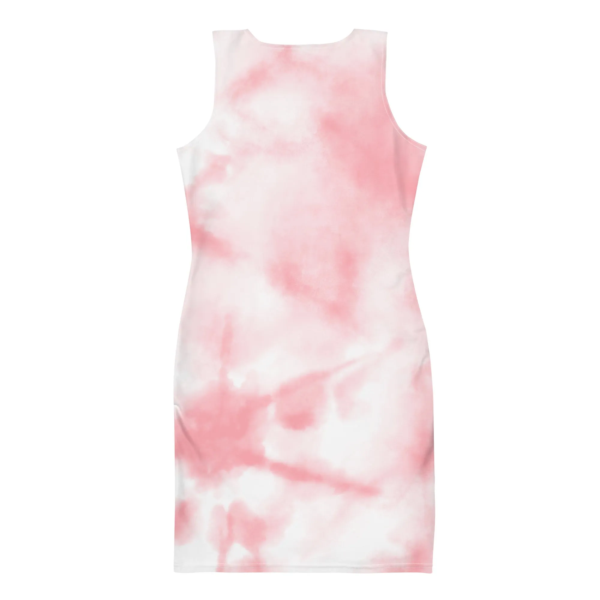 White & Pink tie&die Bodycon dress