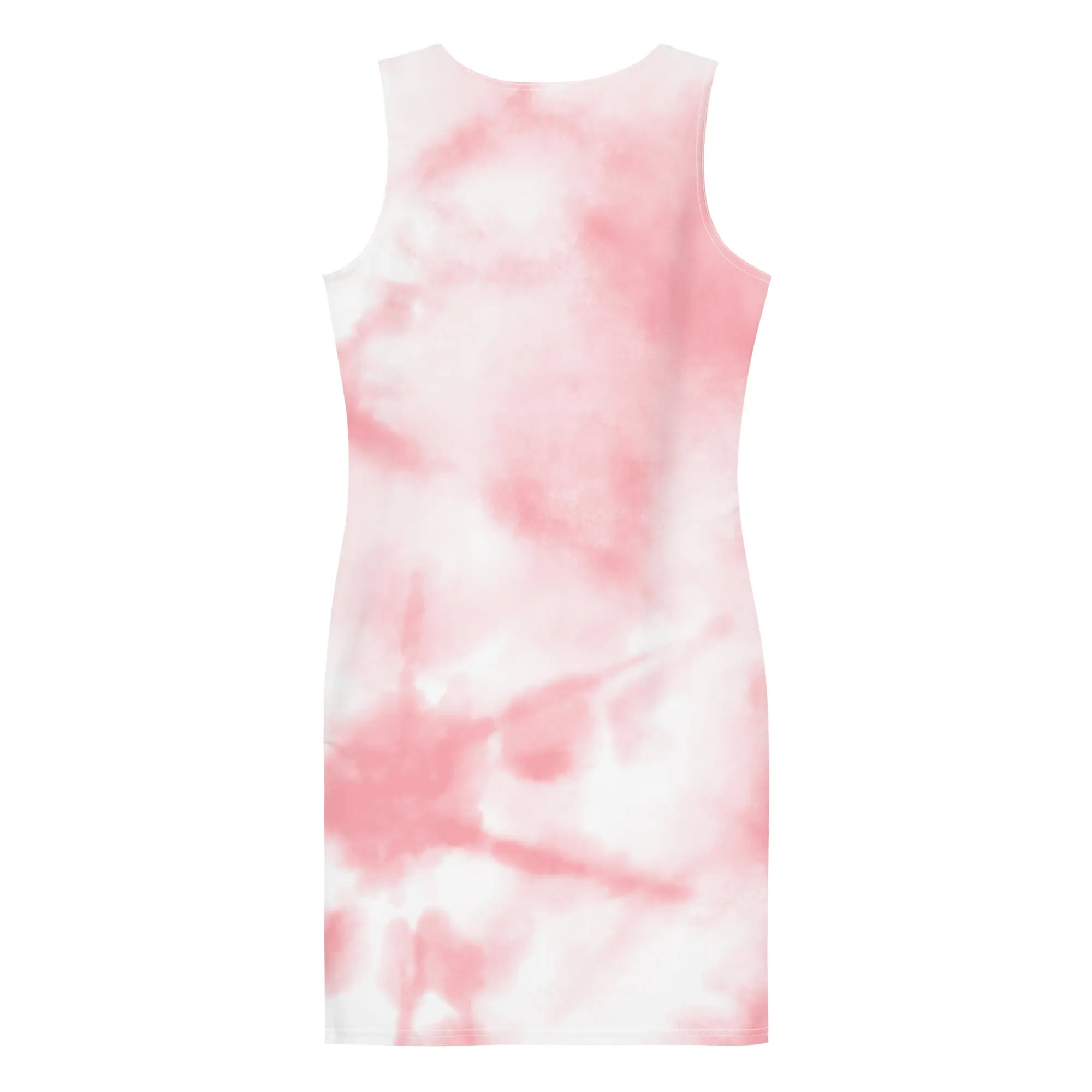 White & Pink tie&die Bodycon dress