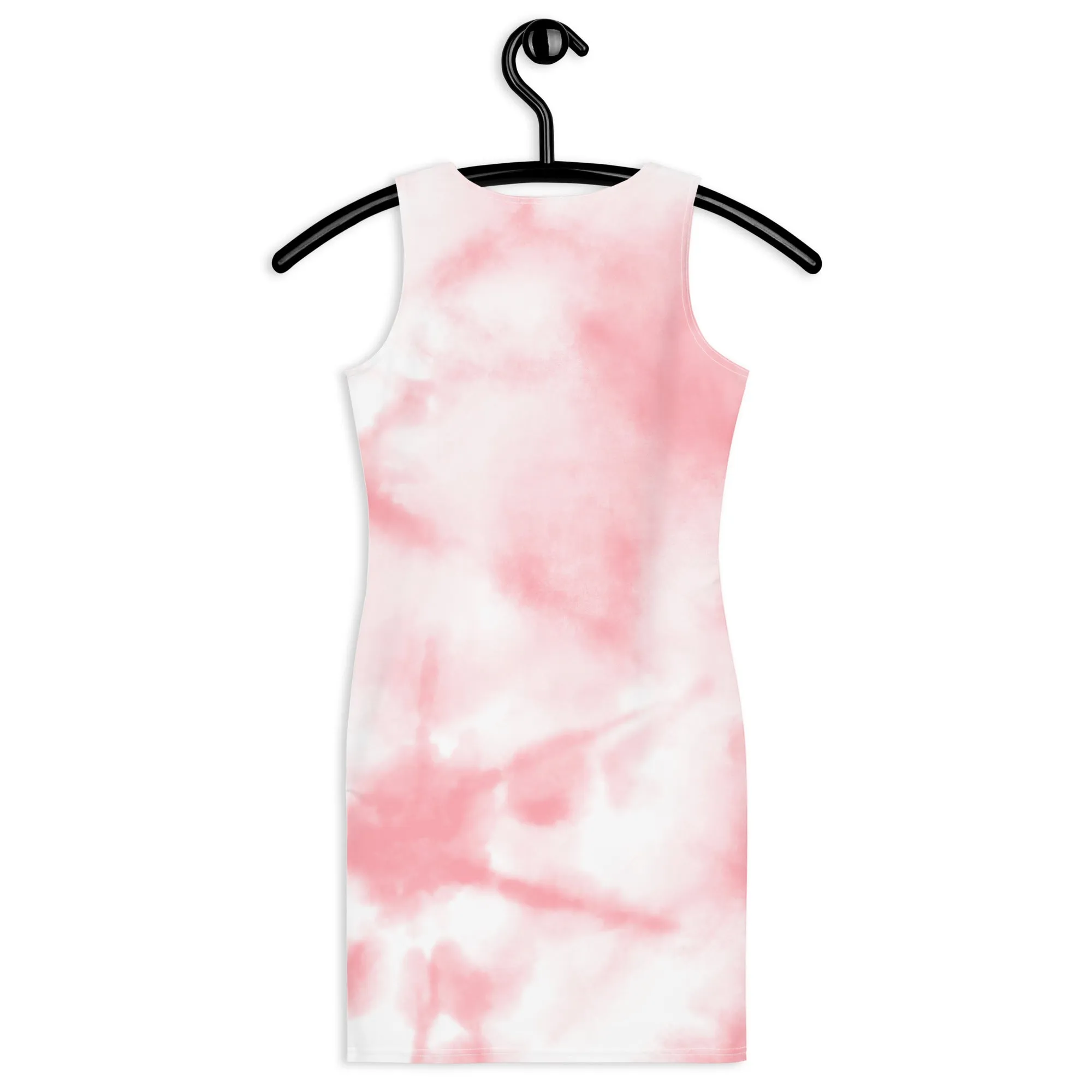 White & Pink tie&die Bodycon dress