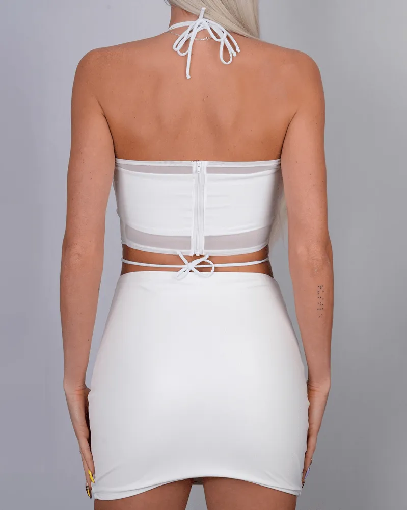 White Strappy Bodycon Dress