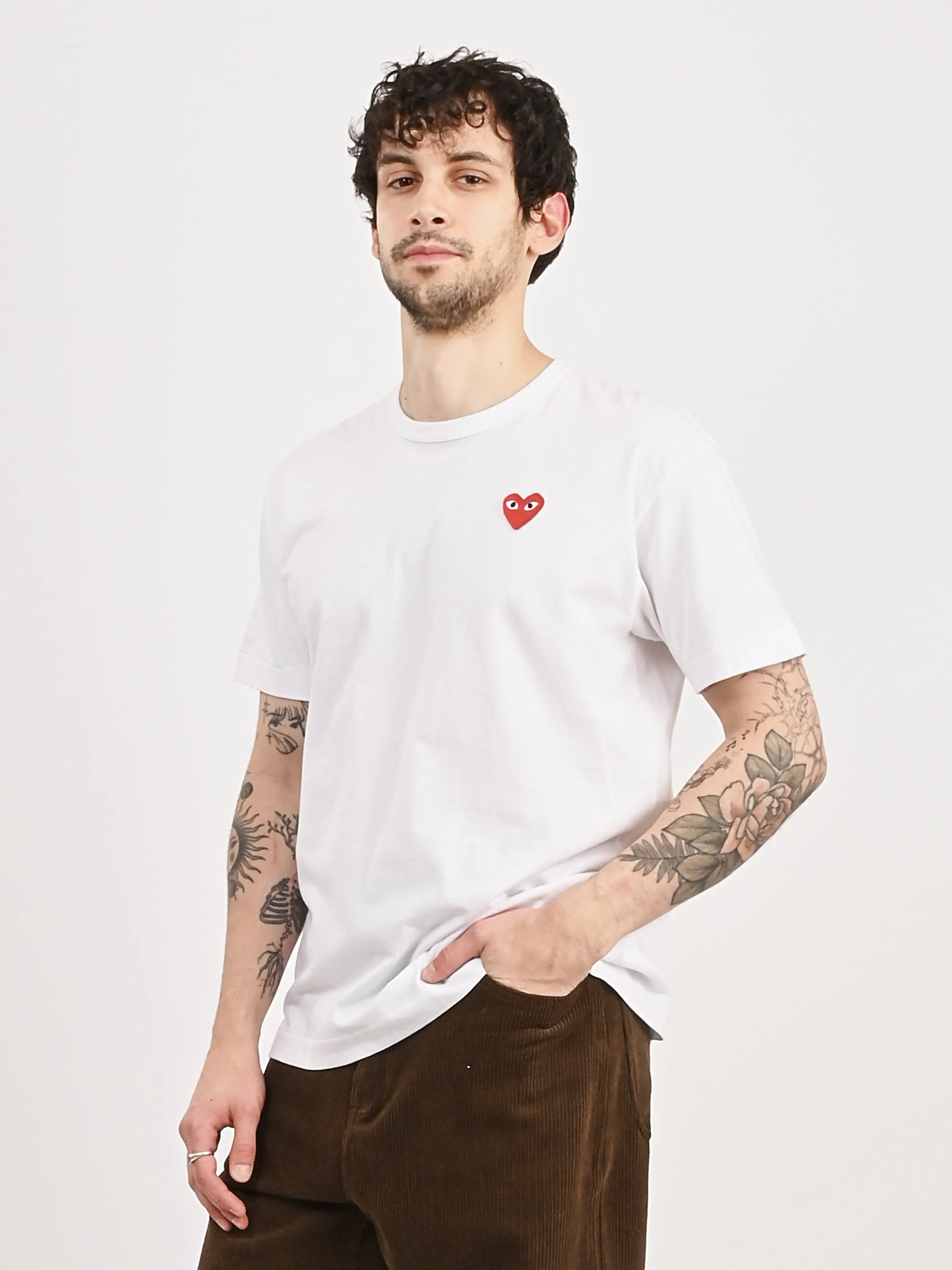 White/Red Heart Play T-Shirt