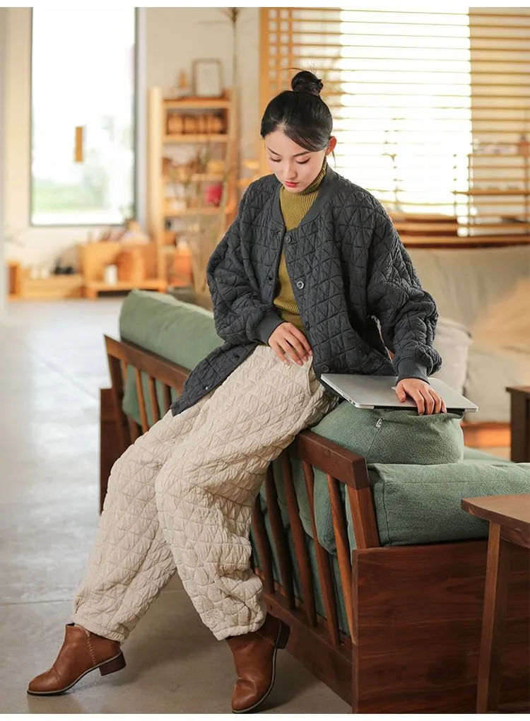 Winter Warm Harem Pants, Women's Autumn Winter Cotton Loose Trousers,Winter Pants