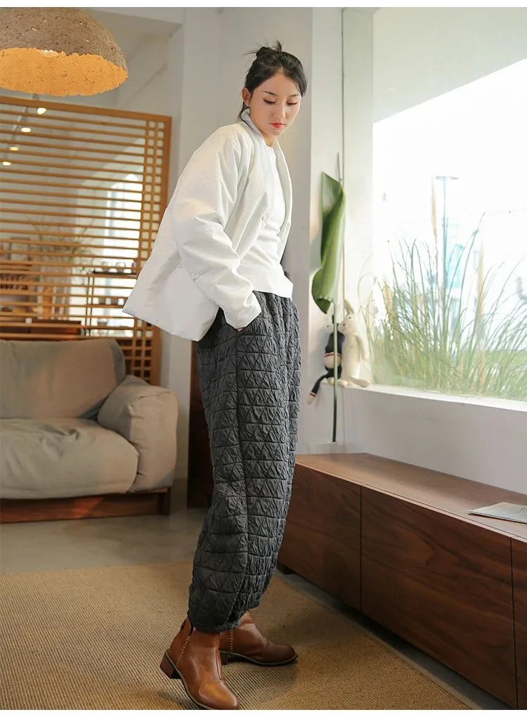 Winter Warm Harem Pants, Women's Autumn Winter Cotton Loose Trousers,Winter Pants