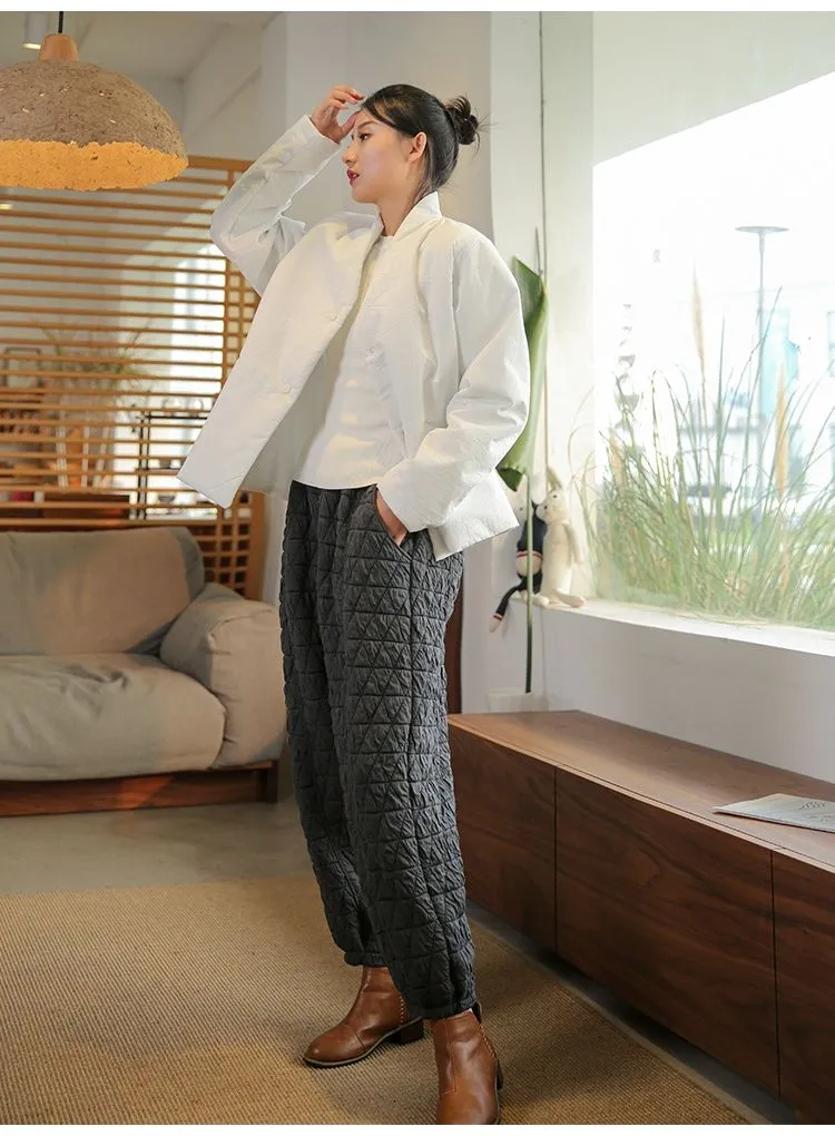 Winter Warm Harem Pants, Women's Autumn Winter Cotton Loose Trousers,Winter Pants