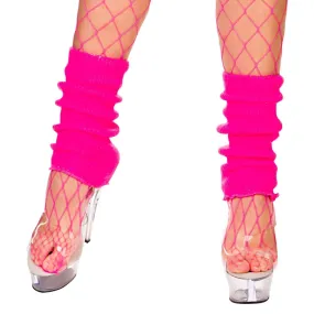 Womens 80's Neon Leg Warmers Fancy Dress Disco Dance