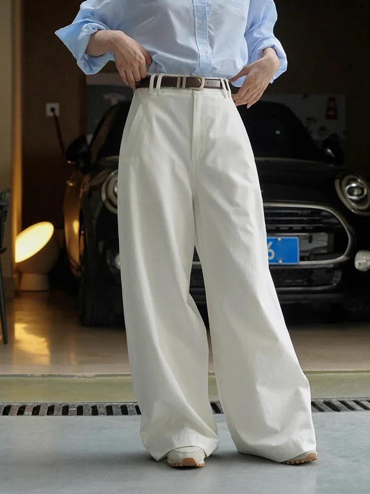 Women's Casual Elegance Luxe Pleated Wide Leg Pants