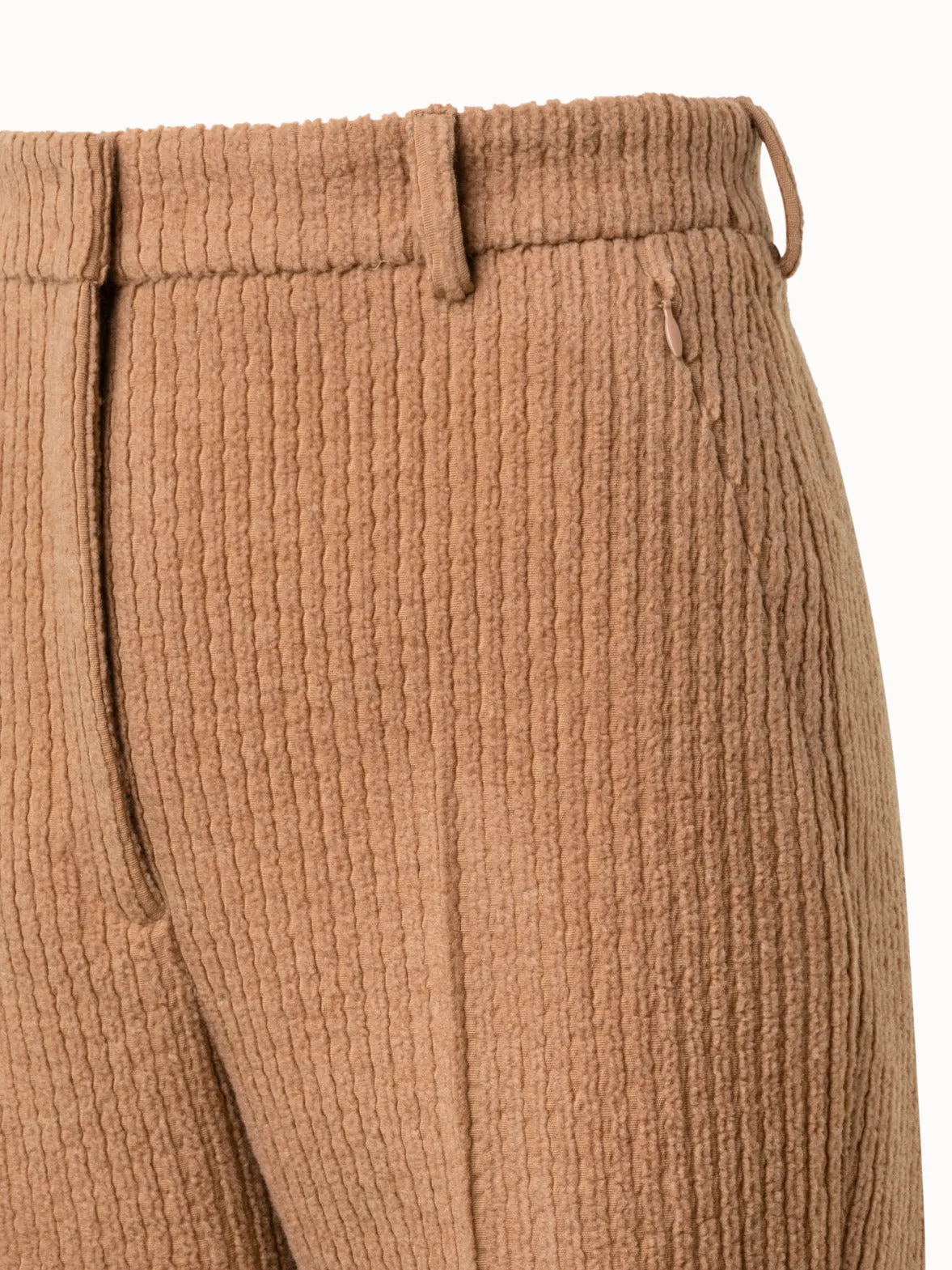 Wool Cashmere Velvet Corduroy Bootcut Pants